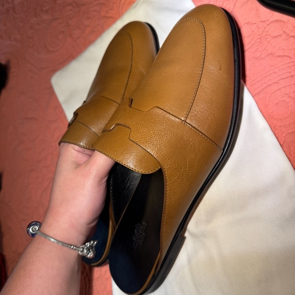 Womens Hermes Elegant Tan Leather 
CATENA MULES size 11 main image 10